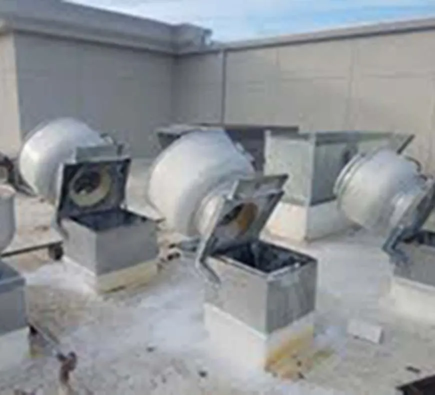 Exhaust fan hinges installation